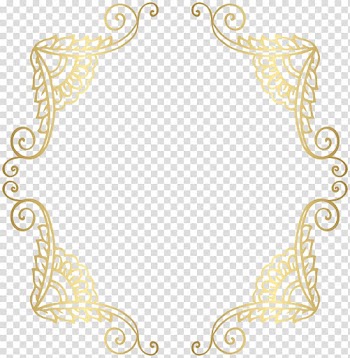 Rectangular brown frame illustration, Gold frame , Golden Border transparent background PNG clipart