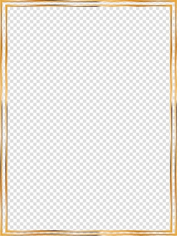 Rectangular brown frame illustratrion, Icon, Gold Line border transparent background PNG clipart