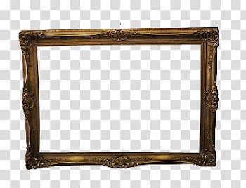 , rectangular brown frame transparent background PNG clipart