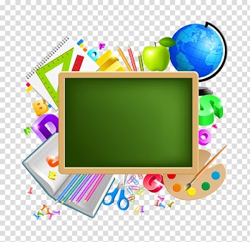 Rectangular brown framed board illustration, School supplies , School school supplies transparent background PNG clipart