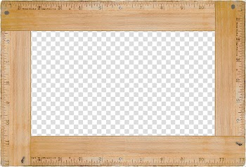 Rectangular brown wooden frame transparent background PNG clipart
