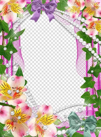 Rectangular floral digital frame, frame Orchids, Mood Frame transparent background PNG clipart