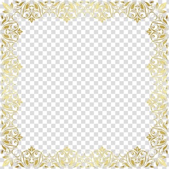 Rectangular gold frame illustration, Yellow Placemat Area Pattern, European gorgeous gold lace transparent background PNG clipart