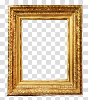 Rectangular gold frame transparent background PNG clipart