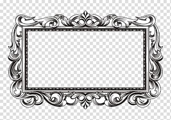 Rectangular gray frame , Gothic architecture, Gothic painting and calligraphy border transparent background PNG clipart