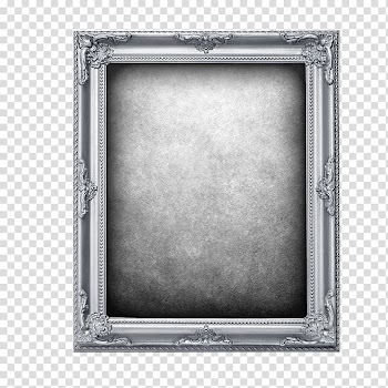 Rectangular gray frame illustration, frame Digital frame , Silver Frame transparent background PNG clipart