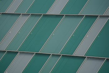 Rectangular Green and Clear Glass Panels