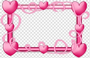 Rectangular pink frame illustration, Borders and Frames Frames Heart , pink border transparent background PNG clipart
