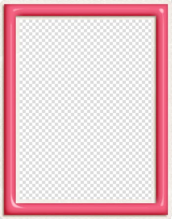 Rectangular pink frame transparent background PNG clipart