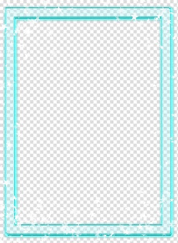 Rectangular teal frame transparent background PNG clipart