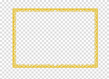 Rectangular yellow frame , Znanylekarz.pl, Gold frame transparent background PNG clipart