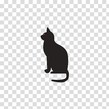 Recursos Halloween, black cat silhouette transparent background PNG clipart