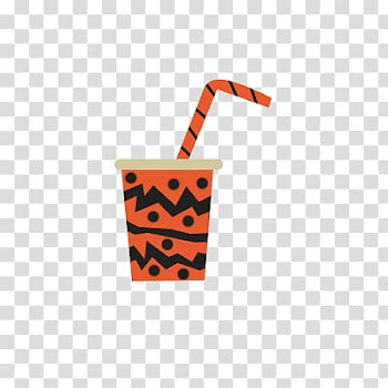 Recursos Halloween, orange and black cup with lid illustration transparent background PNG clipart