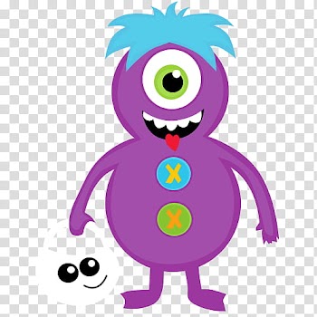 Recursos Halloween, purple monster illustration transparent background PNG clipart