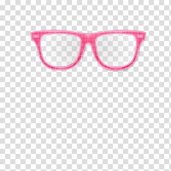 Recursos para un video tutorial, pink framed eyeglasses illustration transparent background PNG clipart