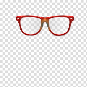 Recursos para un video tutorial, red-framed eyeglasses transparent background PNG clipart