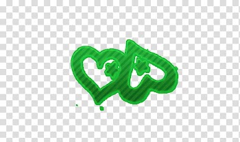 RECURSOS, two green heart illustrations transparent background PNG clipart