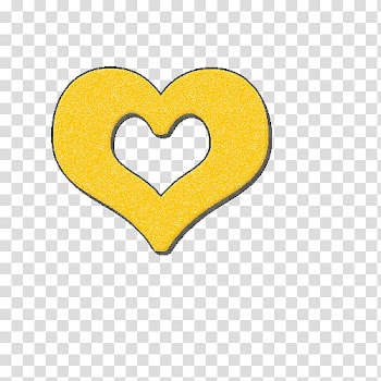 RECURSOS, yellow heart illustration transparent background PNG clipart