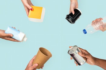Recyclable wastes hand for environment… | Free stock photo | High Resolution image