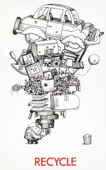 Recycle (1970) vintage poster. Original | Free Photo Illustration - rawpixel
