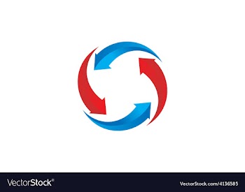  					Recycle circular arrow business logo vector image														
