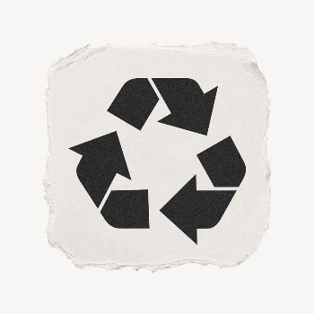 Recycle, environment icon, ripped paper | Free Icons - rawpixel