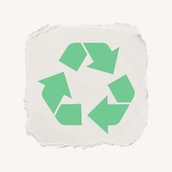 Recycle, environment icon, ripped paper | Free Icons - rawpixel