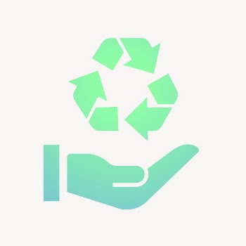 Recycle hand icon, gradient design | Free Icons - rawpixel