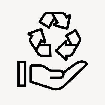 Recycle hand icon, line art | Free Icons - rawpixel