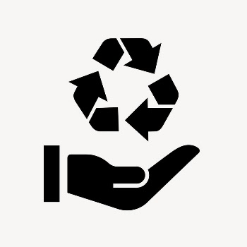 Recycle hand icon, simple flat | Free Icons - rawpixel