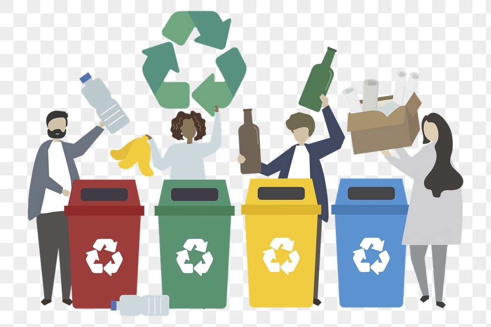 Recycle people png cartoon collage | Free PNG - rawpixel