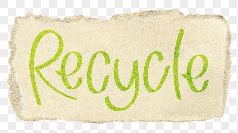Recycle png word sticker typography, | Free PNG - rawpixel