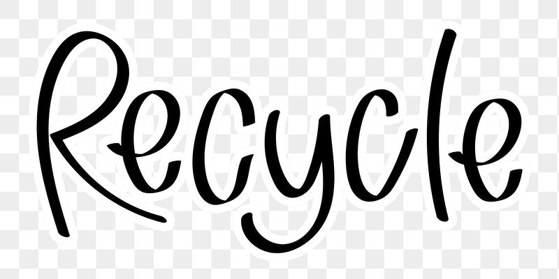 Recycle png word sticker typography, | Free PNG - rawpixel