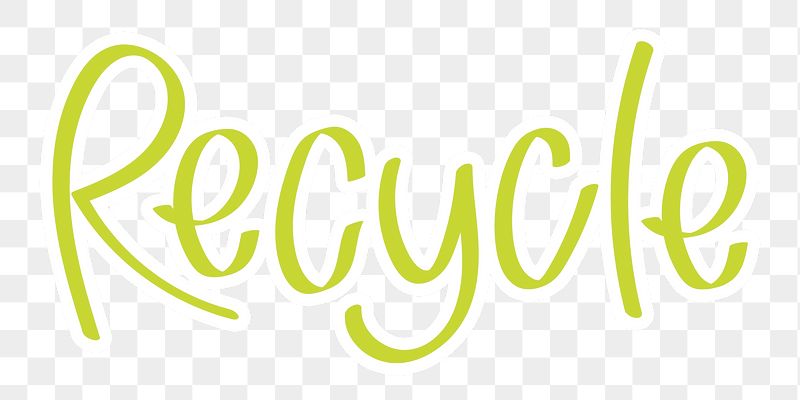 Recycle png word sticker typography, | Free PNG - rawpixel