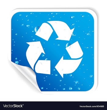 Recycle sticker vector image