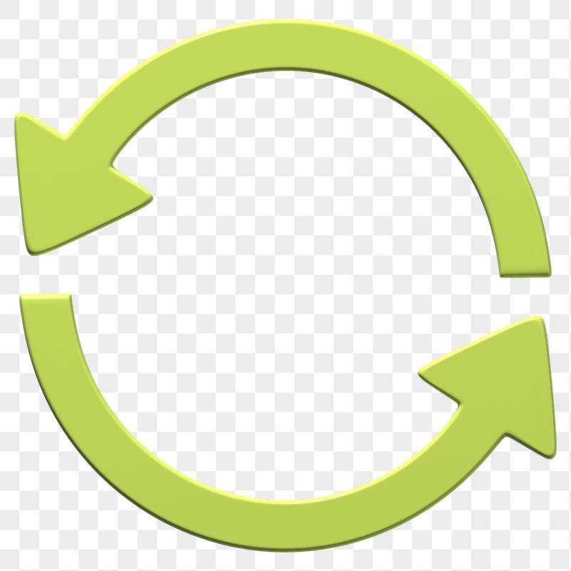 Recycle symbol png 3D sticker, | Free PNG - rawpixel