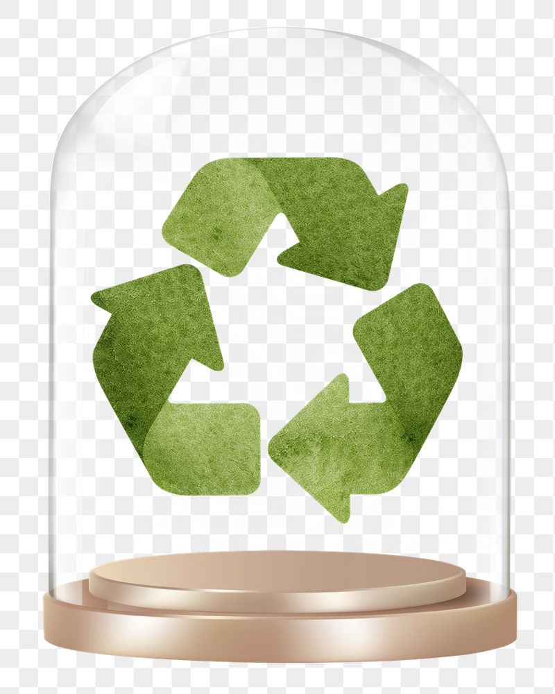 Recycle symbol png glass dome | Free PNG - rawpixel
