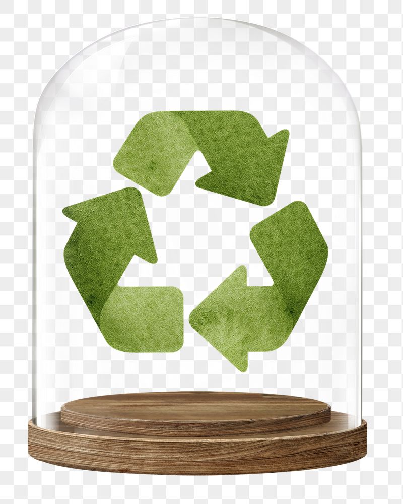 Recycle symbol png glass dome | Free PNG - rawpixel