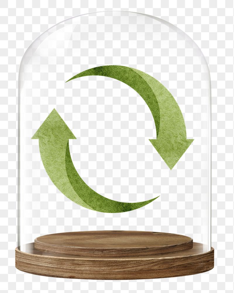 Recycle symbol png glass dome | Free PNG - rawpixel