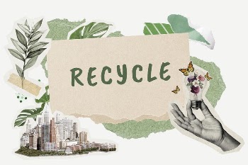 Recycle word typography, environment aesthetic | Free PSD - rawpixel