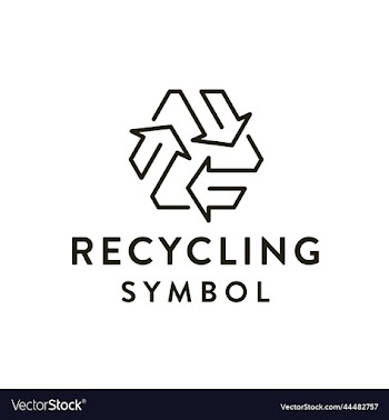 recycling symbol icon logo template