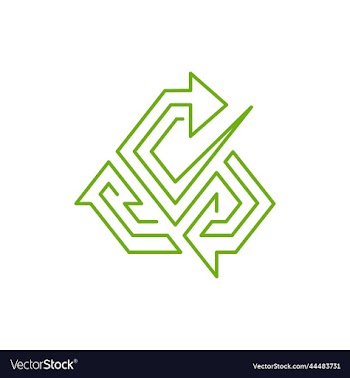recycling symbol icon logo template