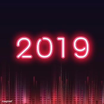 Red 2019 neon sign vector | Free stock vector - 535220