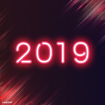 Red 2019 neon sign vector | Free stock vector - 535221