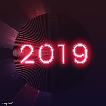 Red 2019 neon sign vector | Free stock vector - 535257