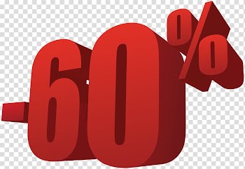Red,60% art, T-shirt Sales Clothing Shopping, 60% Off Sale transparent background PNG clipart