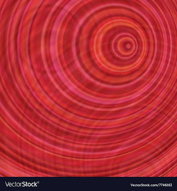 Red abstract concentric circle design background vector image
