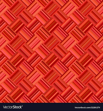 Red abstract diagonal striped tile mosaic pattern vector image