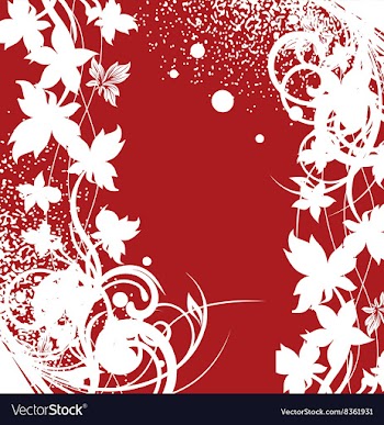 Red Abstract Floral Background vector image