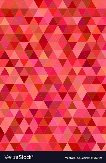 Red abstract regular triangle tile design vector image
